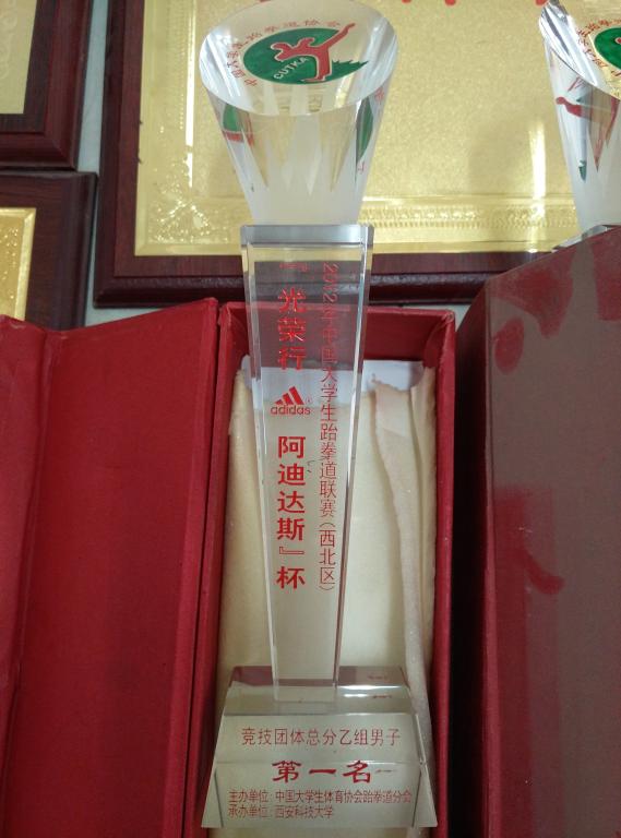12年阿迪达斯杯大学生跆拳道竞技男子第一名