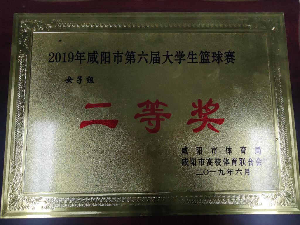 2019年咸阳市第六届大学生篮球赛女子组二等奖​